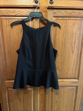 Express Black Peplum Sleeveless Blouse size L